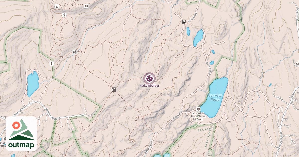 Map of Flake Boulder