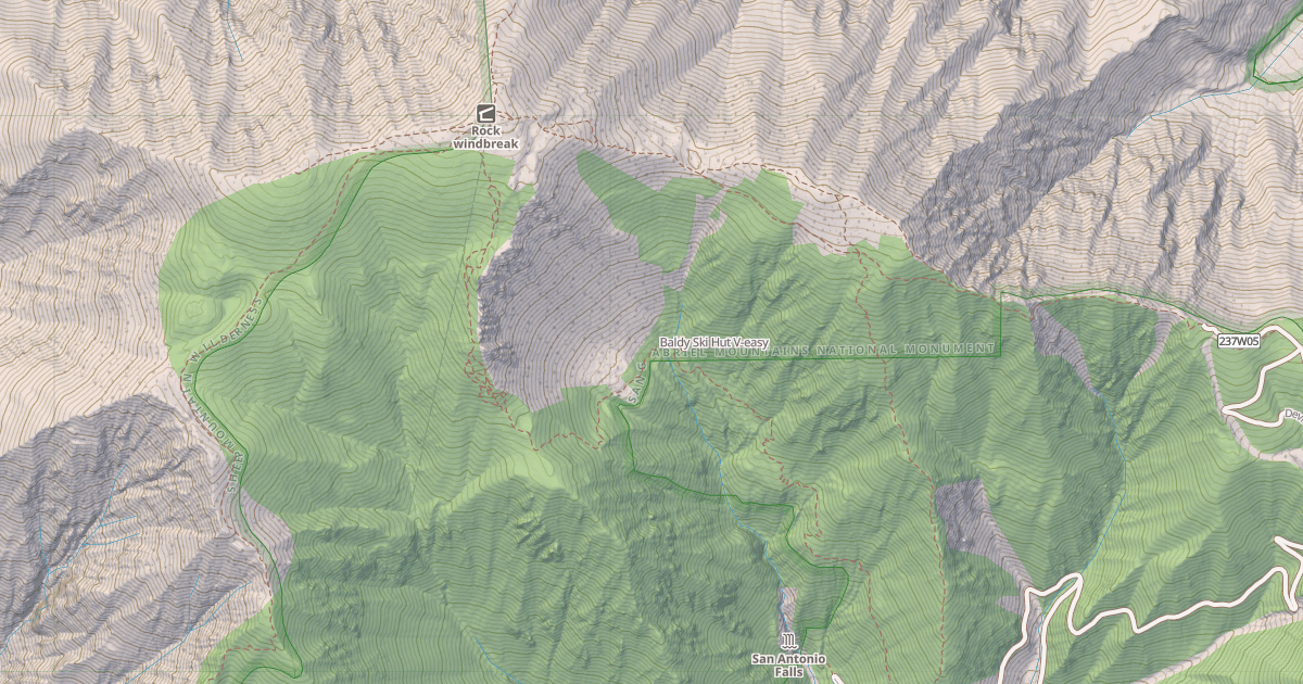 Map preview of Baldy Ski Hut