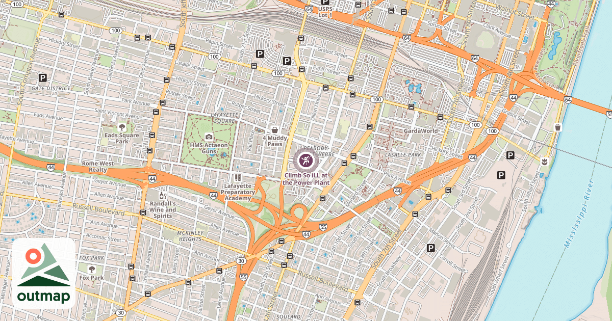 Map of Climb So iLL at the Power Plant