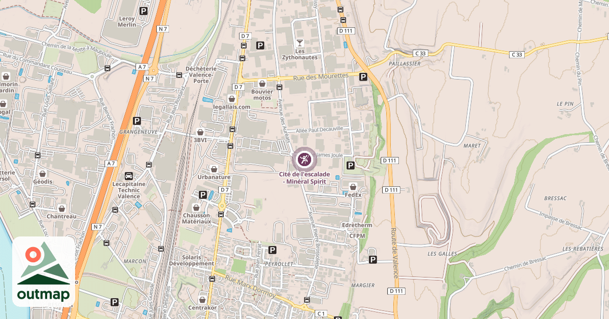 Map of Cité de l'escalade - Minéral Spirit