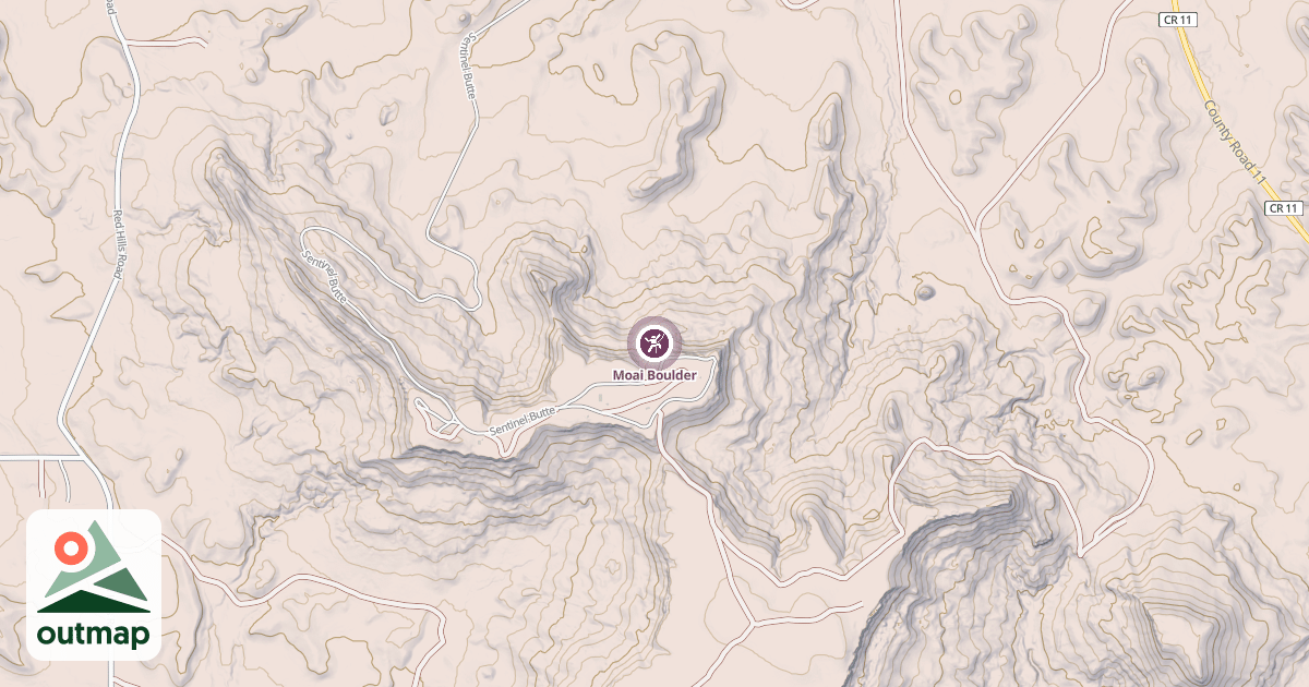 Map of Moai Boulder