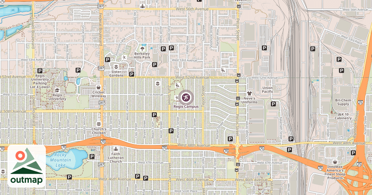 Map of Regis Campus