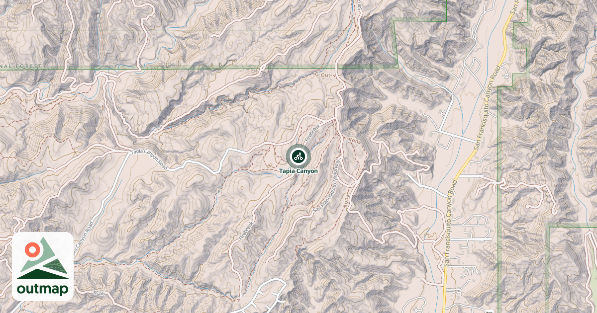 Map of Tapia Canyon