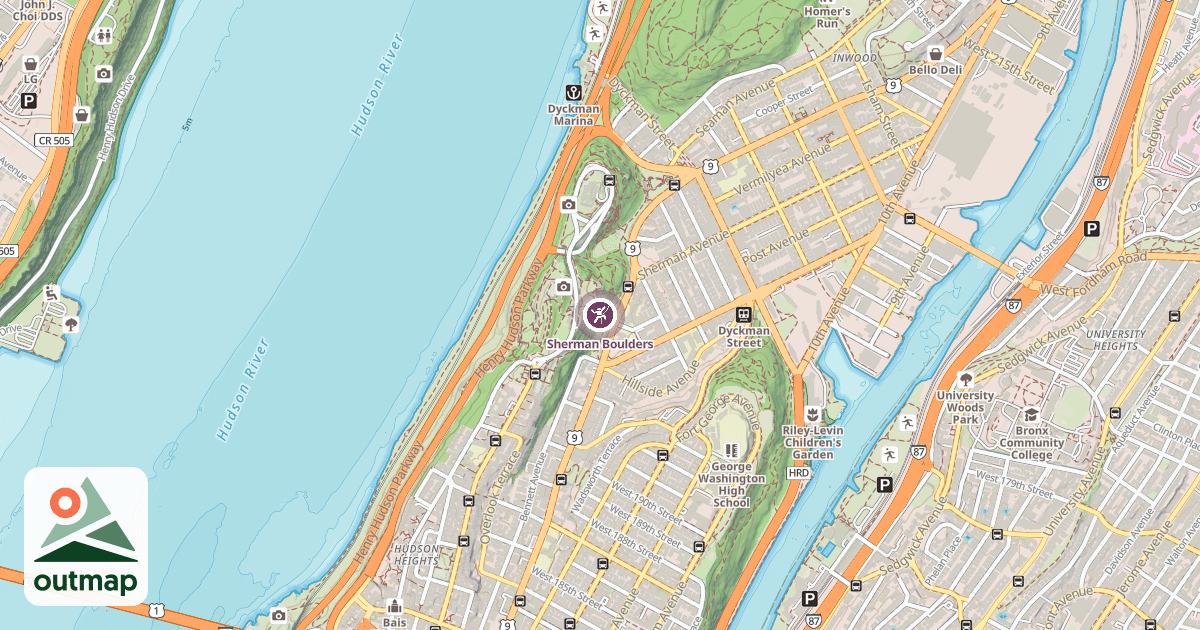 Map of Sherman Boulders