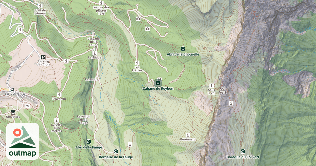 Map of Cabane de Roybon