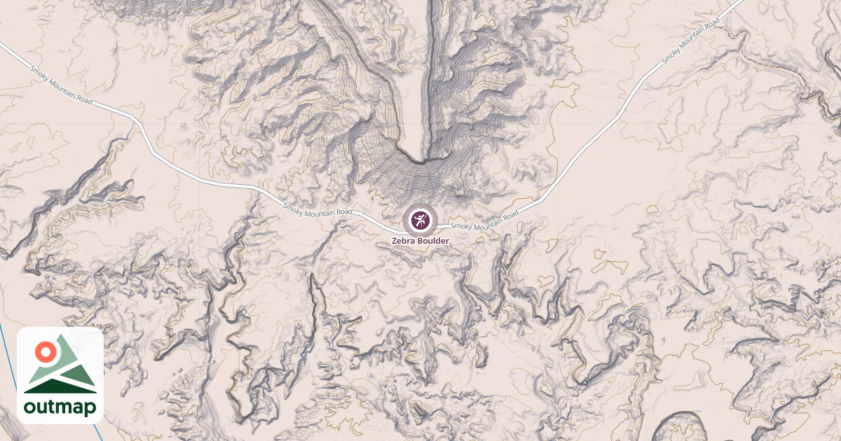 Map of Zebra Boulder