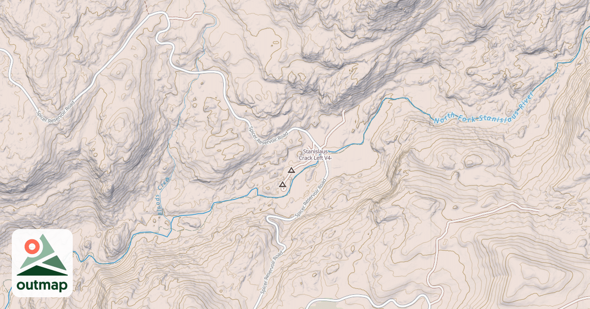 Map of Stanislaus Crack Left