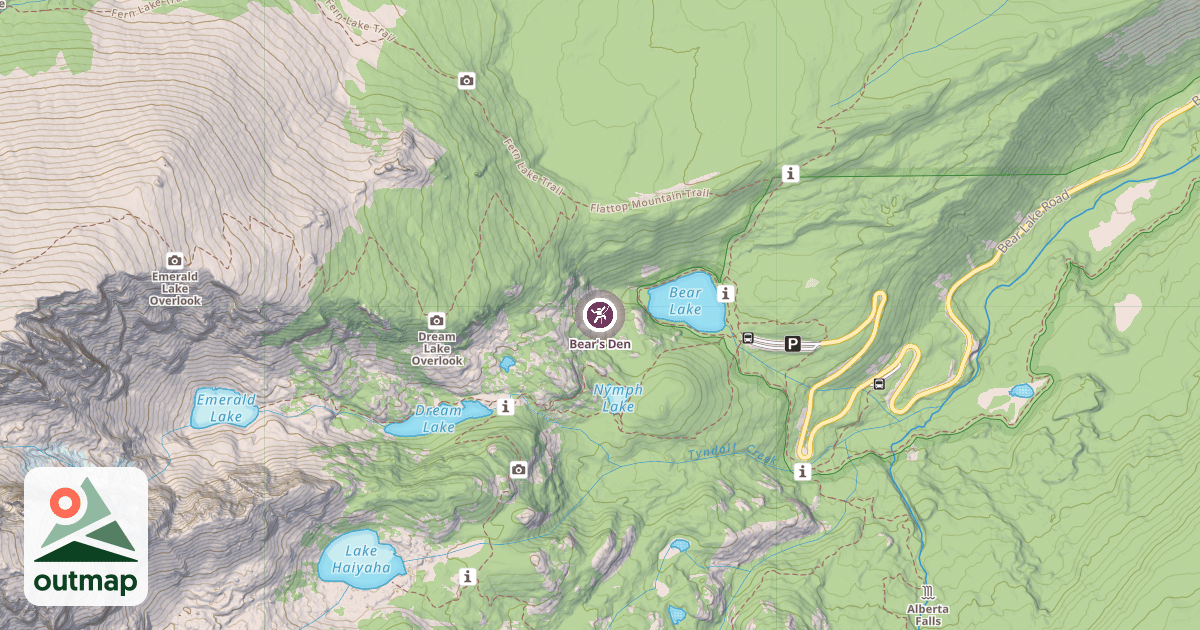 Map of Bear's Den