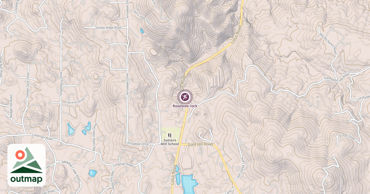 Map of Roadside rock