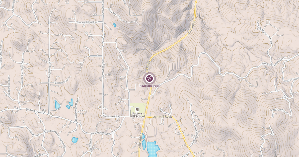 Map preview of Roadside rock