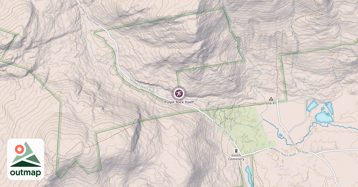 Map of Pulpit Rock Itself