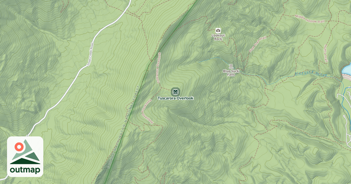 Map of Tuscarora Overlook