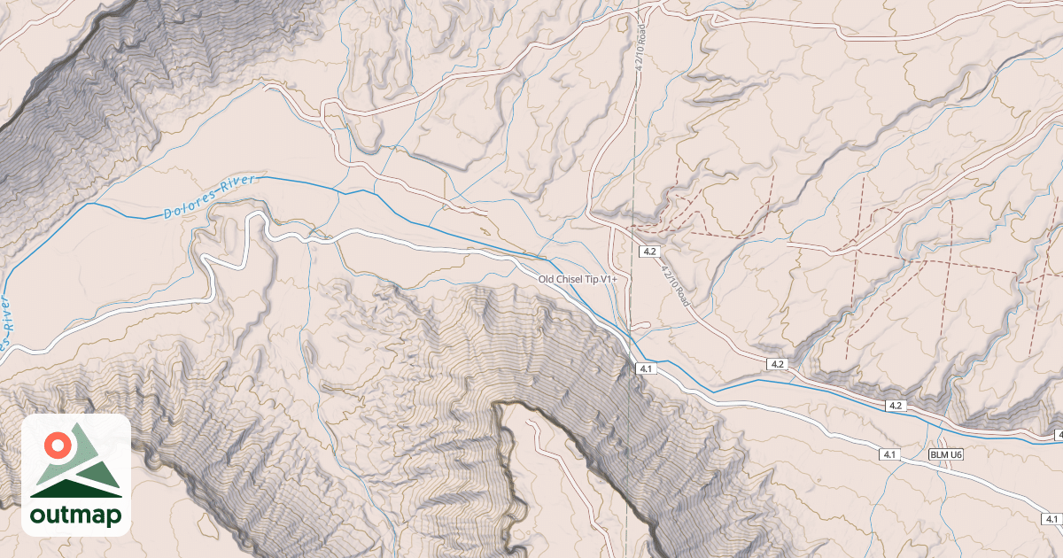 Map of Old Chisel Tip