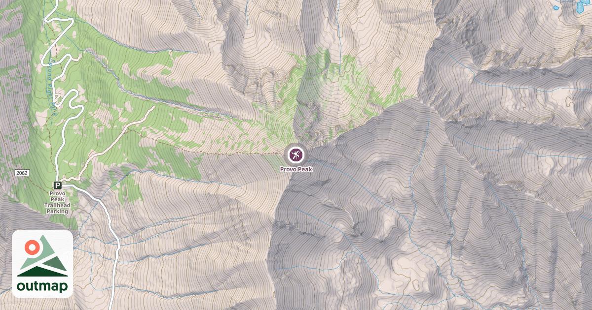 Map of Provo Peak
