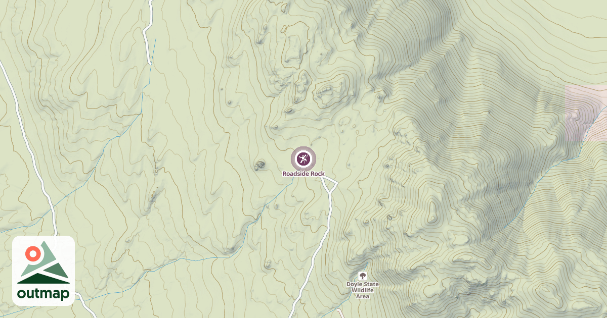 Map of Roadside Rock