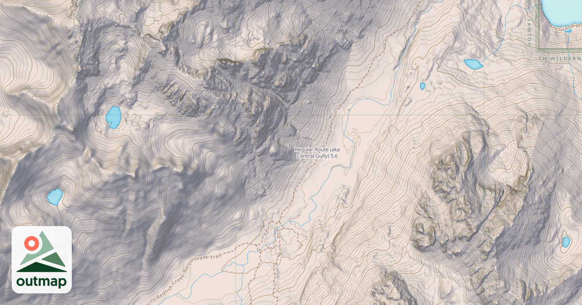 Map of Regular Route (aka Central Gully)