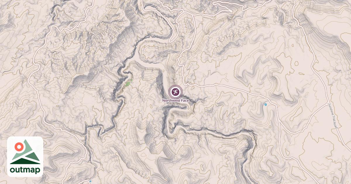 Map of Northwest Face