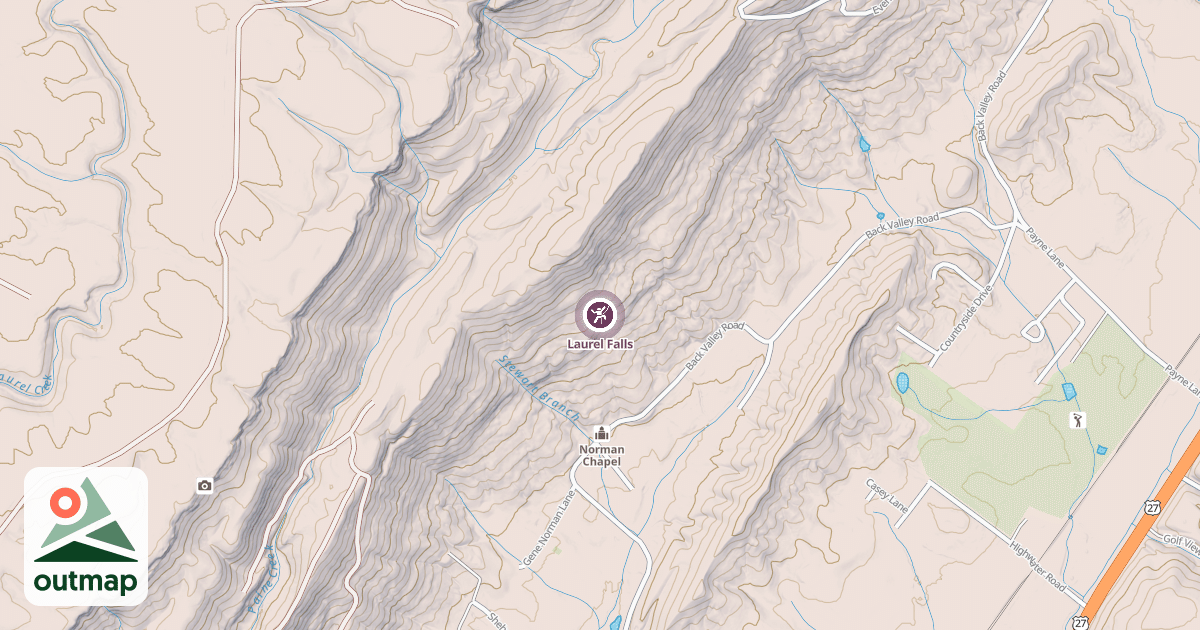 Map of Laurel Falls