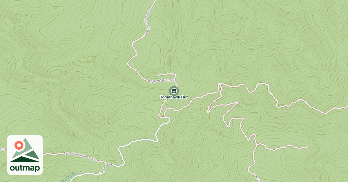 Map of Tomahawk Hut