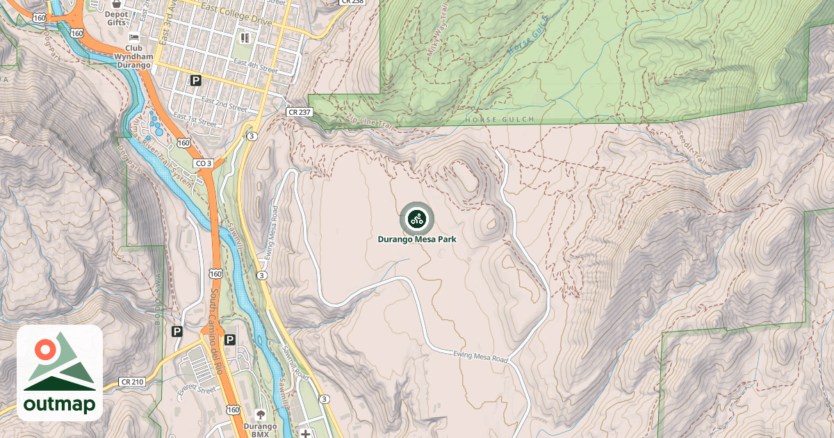 Map of Durango Mesa Park