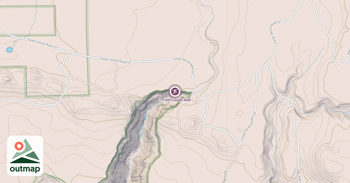 Map of 7. Cwm Laude Wall