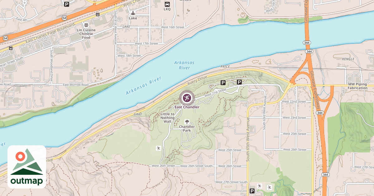 Map of East Chandler