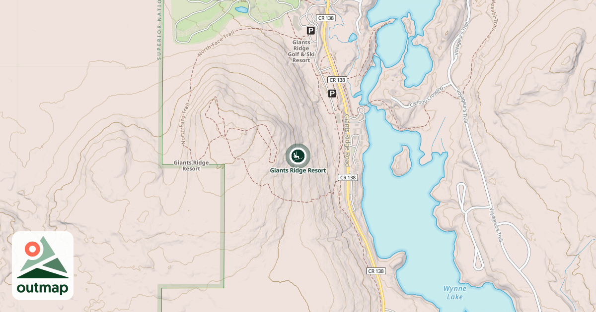 Map of Giants Ridge Resort