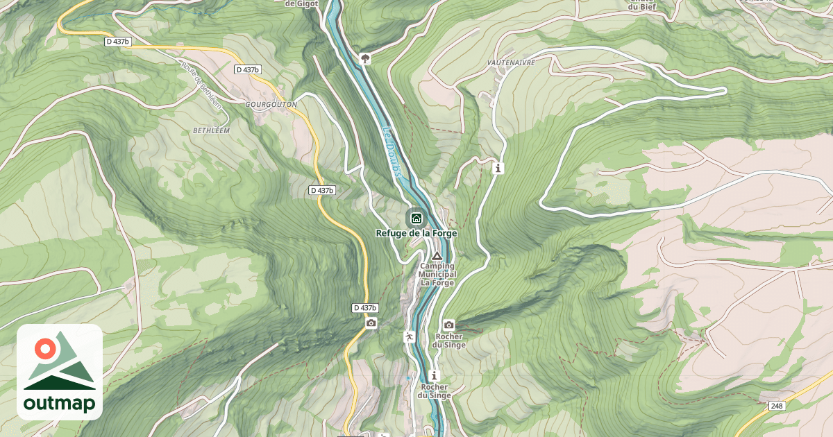 Map of Refuge de la Forge