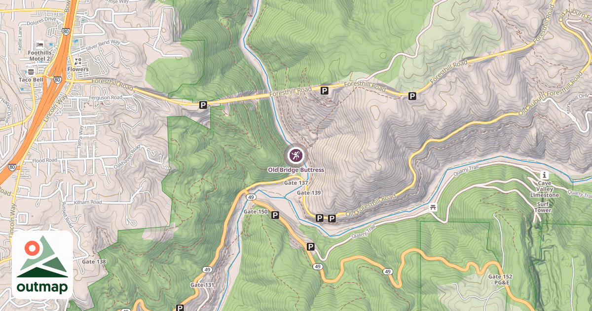 Map of Old Bridge Buttress