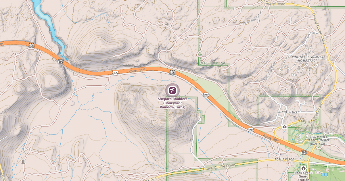 Map preview of Shepard Boulders (Boneyard/Raindow Tarns)