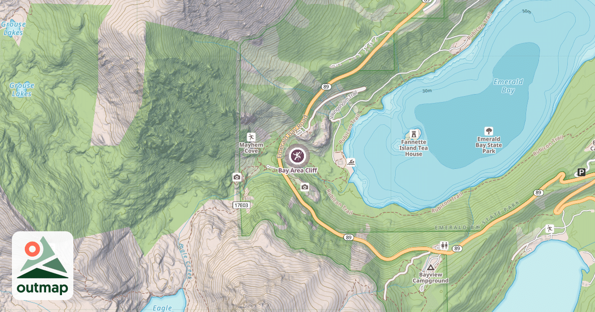 Map of Bay Area Cliff