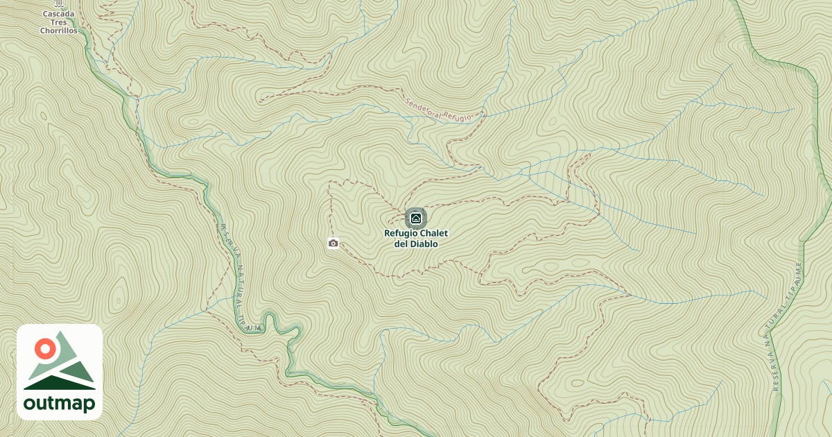Map of Refugio Chalet del Diablo