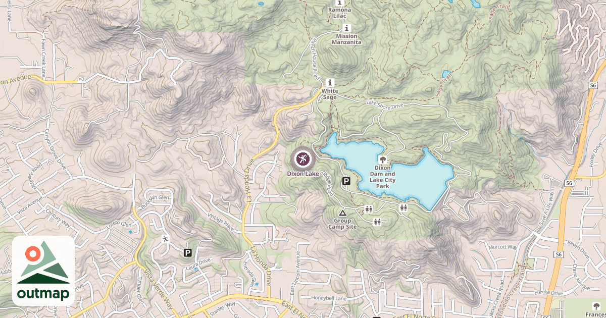 Map of Dixon Lake