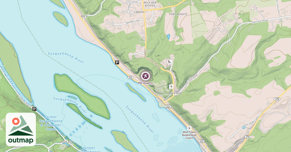 Map of PD Quarry in Cecil