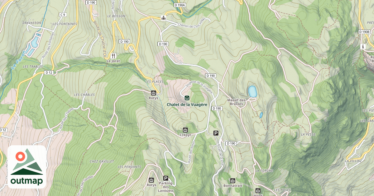 Map of Chalet de la Vuagère