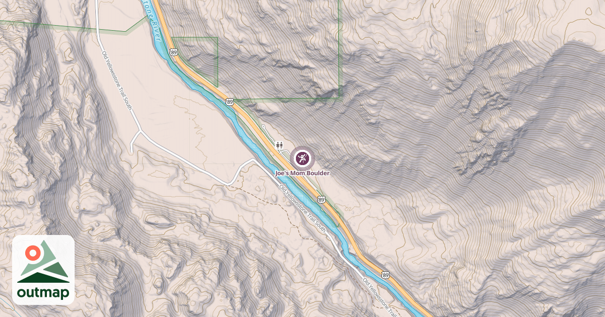 Map of Joe's Mom Boulder