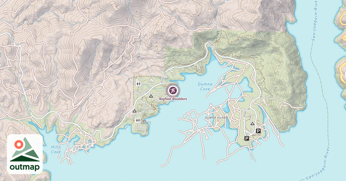 Map of Bigfoot Boulders