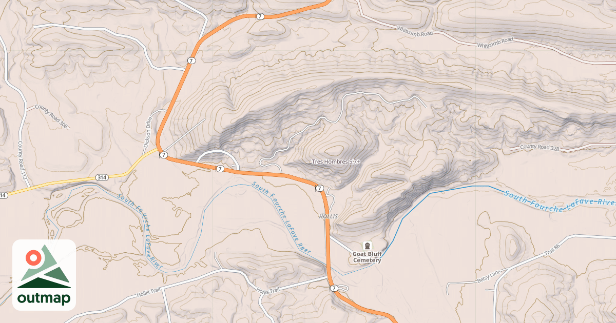 Map of Tres Hombres