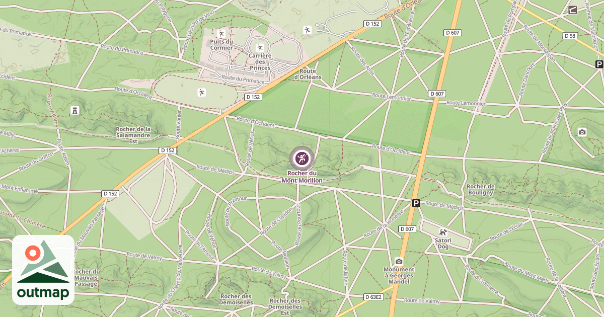Map of Rocher du Mont Morillon