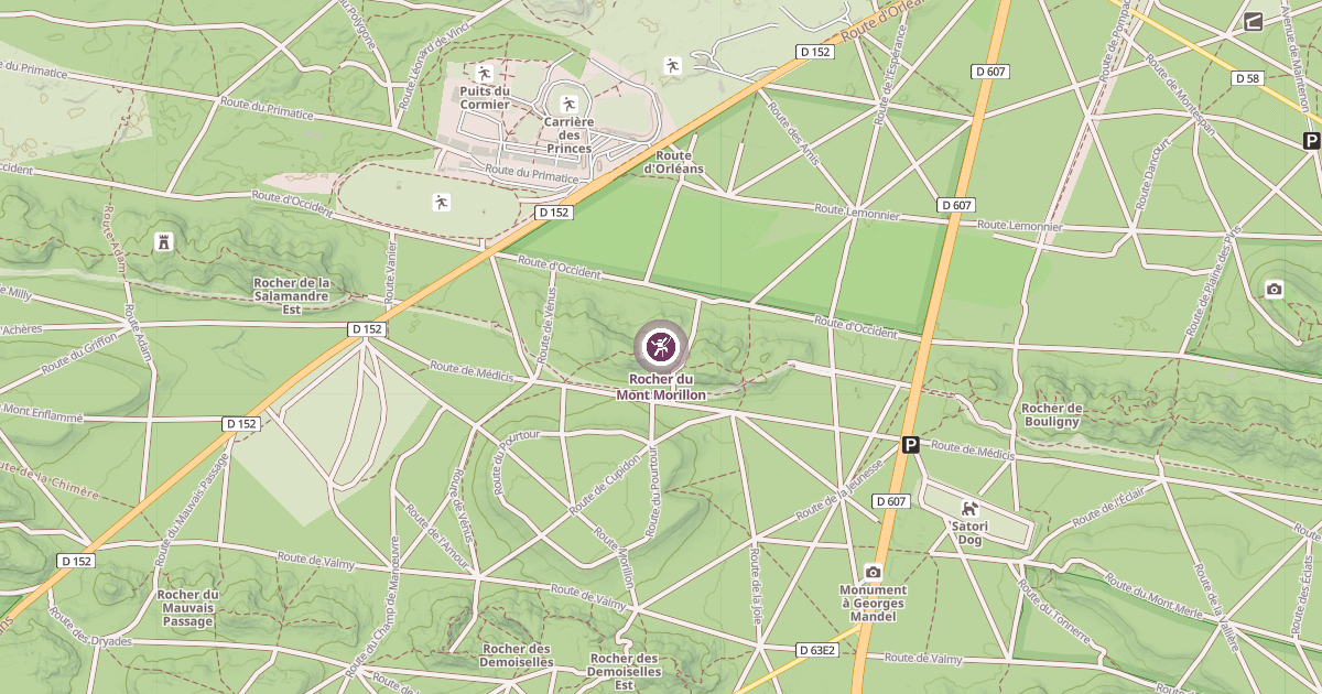 Map preview of Rocher du Mont Morillon