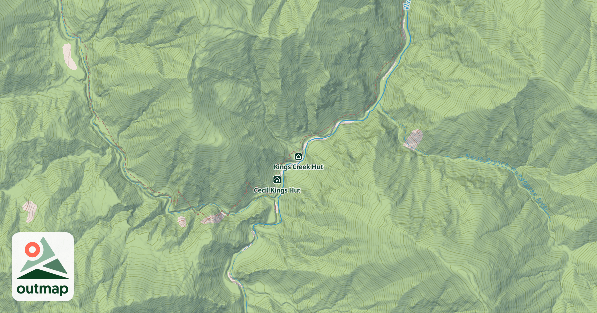 Map of Kings Creek Hut