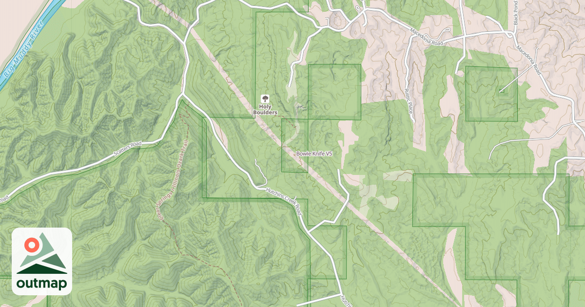 Map of Bowie Knife