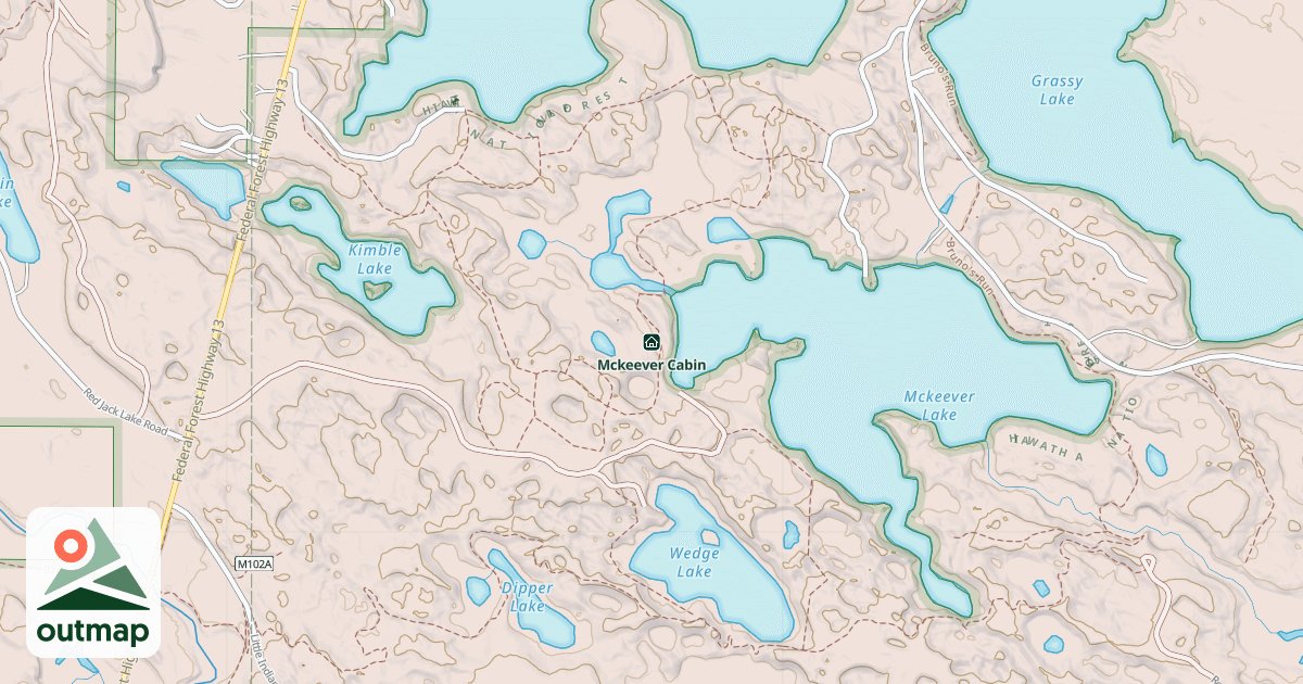 Map of Mckeever Cabin