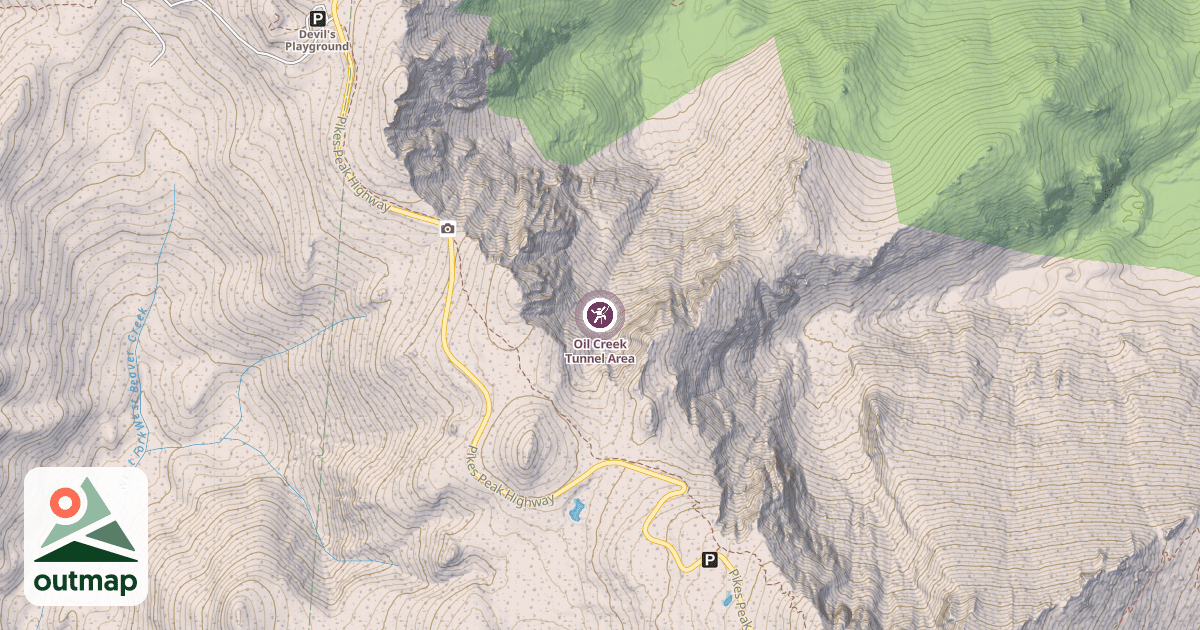 Map of Oil Creek Tunnel Area
