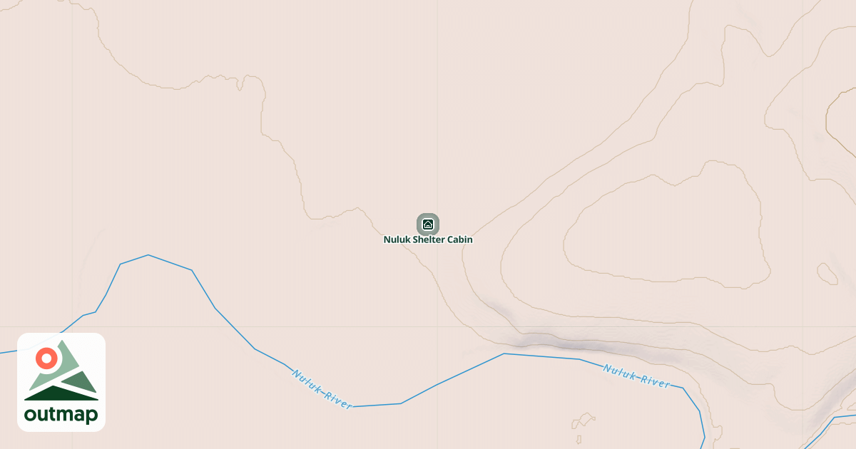 Map of Nuluk Shelter Cabin