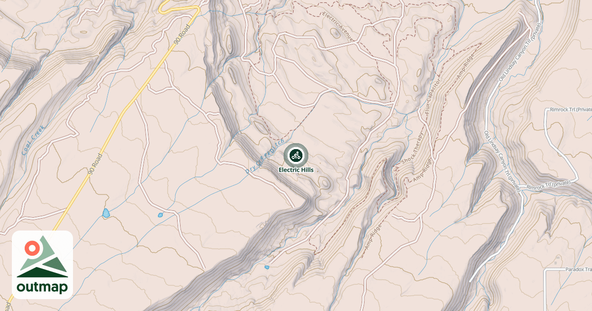 Map of Electric Hills