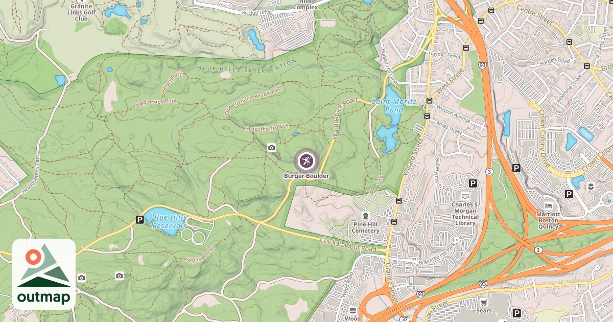 Map of Burger Boulder