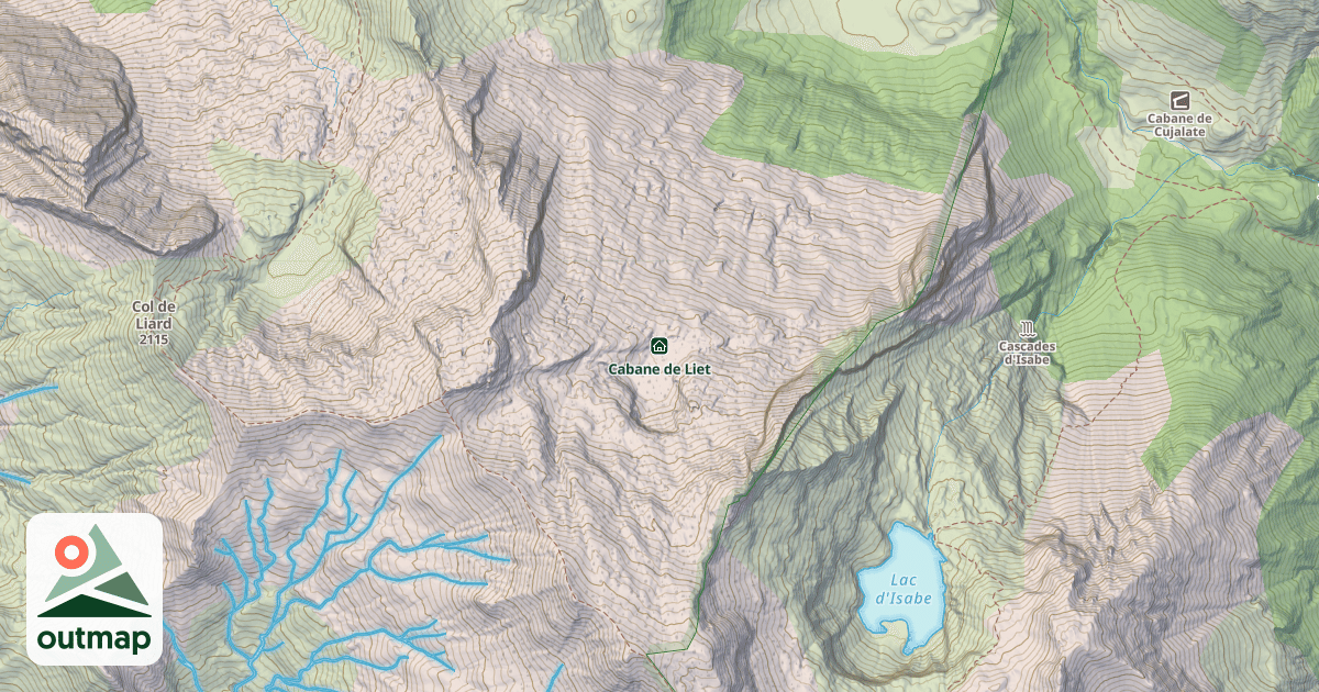 Map of Cabane de Liet