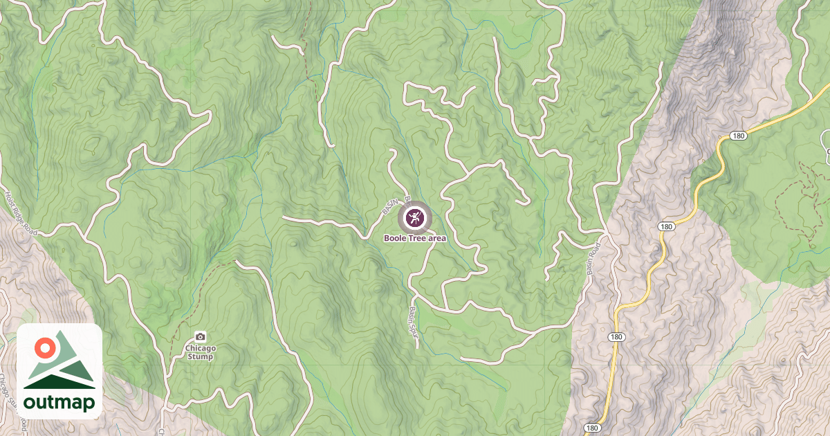 Map of Boole Tree area
