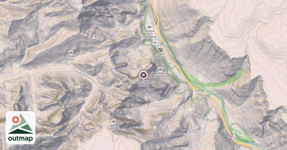 Map of Tallest Midget Boulder